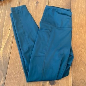 Teal pocket leggings